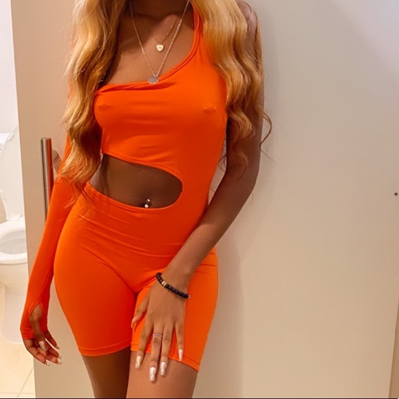 Orange Romper - Picture 2 of 2